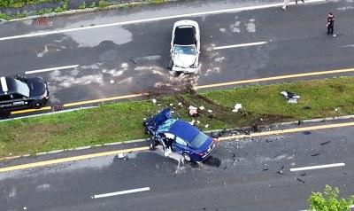 Aerial footage of the crash. Source: David Curran