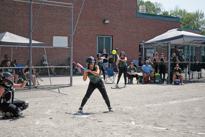 Ready to hit the ball. 
