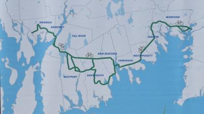 The path for the shared use path. Photos by Kat Sheridan