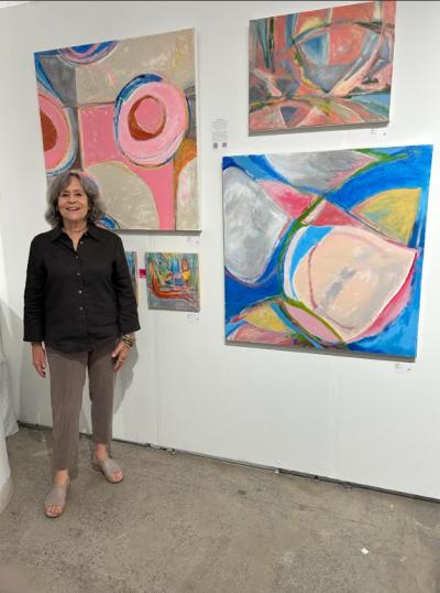 Beth Barry with her art. Source: Beth Barry