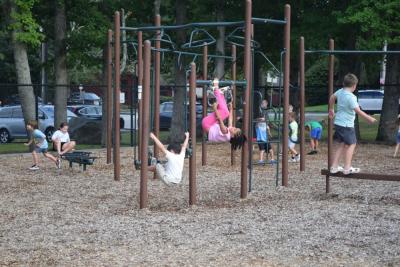 Whitney, age 6, enjoys the playground. 
