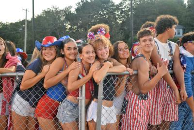 Dartmouth students dressed up. 