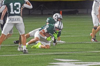 Chace Afonso catching the ball. 