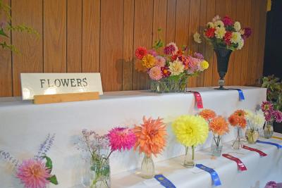 The flower display. 