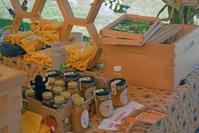 The bee keeping exhibit. 