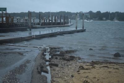 The docks near Apponegansett Beach. 