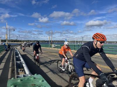Many people rode in packs. 