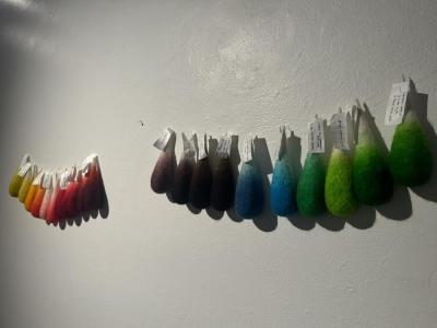 Some examples of the dyes she uses. 