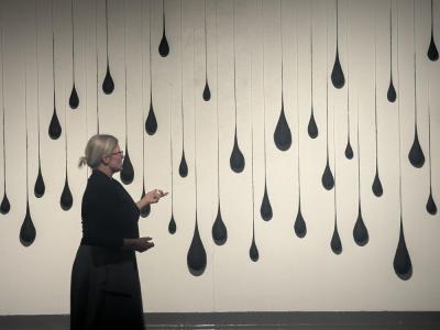 Anna Kristina Goransson talks about her art. Photos by Kat Sheridan