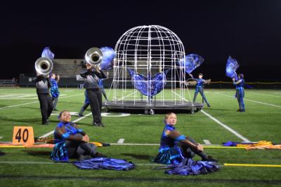 The soloist performs in the cage. Photos by Kat Sheridan