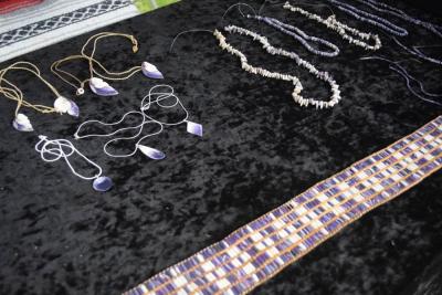 Wampum pieces by Annawon Weeden and his family. 