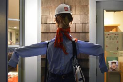 An architect scarecrow.  