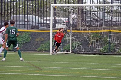 Logan Pedro stops a kick. 