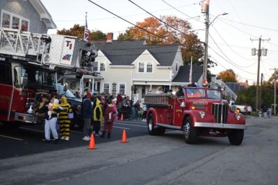 A fire truck pulls into the station. Photos by Kat Sheridan