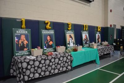 The seniors' posters. 