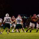 Linebacker Tom Pallatroni closes in on Old Rochester running back.