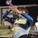 Playing the trumpet. a