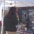 A customer browses the soaps. 