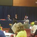 Miguel Moniz, Daniela Melo and Camilo Viveiros speak on a panel. Photo by Kat Sheridan