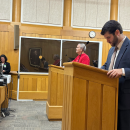 Kevin Ruiz stands in front of the judge. Photo by Kat Sheridan Kevin Ruiz stands in front of the judge. Photo by Kat Sheridan
