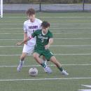 Landon Raposa gets ready to kick the ball. 