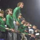 Some students painted green to support their friends. 