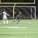 Carter Brennan goes to block an opposing goal. 