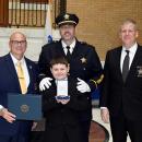 Captain Sam Raposa with his Supervisor of the Year award. Source: Bristol County Sheriff's Department