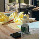 A mountain of butter that will be used to laminate the croissants.