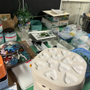 Glass blowing materials. 