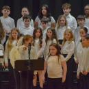 A student from the DeMello School exclaims the audience should  be grateful for the concert. Photo by Kat Sheridan