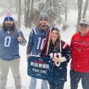 A group of Patriots fans celebrate. Source: Shelly Taffe