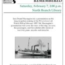 Daniel Harrington will discuss the long-forgotten sinking of the steamship Larchmont off Watch Hill in February 1907.