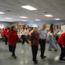 Many guests participated in the Cupid Shuffle. 