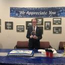 Stanley Mickelson with his trophy. 