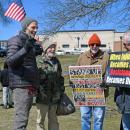 A group of men at the protest.