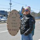 A sign referencing the play Les Mis. 