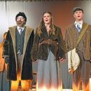 Vlad (Nolan Woodard,) Anya (Emerson Palumbo) and Dimirtry (Jack Nylin) sing before getting on the train. Photos by Kat Sheridan