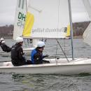 Finn Sperry and Evan Sargant ride the waves. 