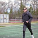 Andrew Camara runs in the 400 meter.