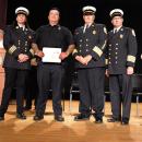 Deputy State Fire Marshal Maribel Fournier,  Firefighter Jacob Andrade,   Retired Chief Peter Andrade and Chief Timothy Lancaster. Source: Peter Andrade