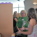 Heidi Silva-Brooks learns more about preventing teenage suicide. Photos by Kat Sheridan