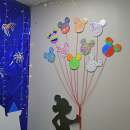 Student art in the Disney section. 