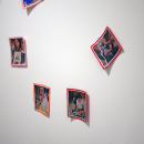 Photos of students making their art projects. 