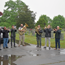The Dartmouth Community Band performed the National Anthem. 