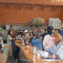 The inside of the winery. 
