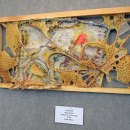 A piece that incorporates a piece of linen. 
