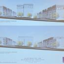 The original plans (top) and the updated plans (bottom.)