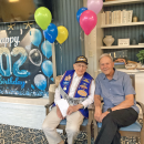 Enos and Tom at his birthday party. Source: Marjorie Roche