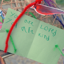 A note a child left on the Hope Project Board. 